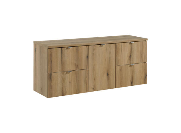Møbelpakke NOVA OAK 140 140x39x57 - 4 Skuffer+  Skittentøyskurv