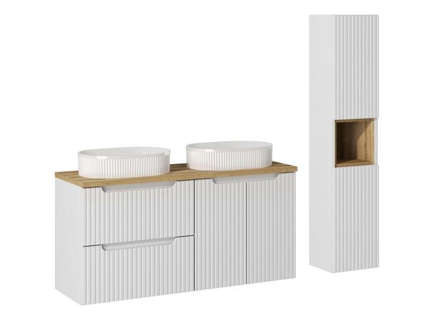Møbelpakke NOVA WHITE 120 120x46x57 - 2 Skuffer/ 2 dør