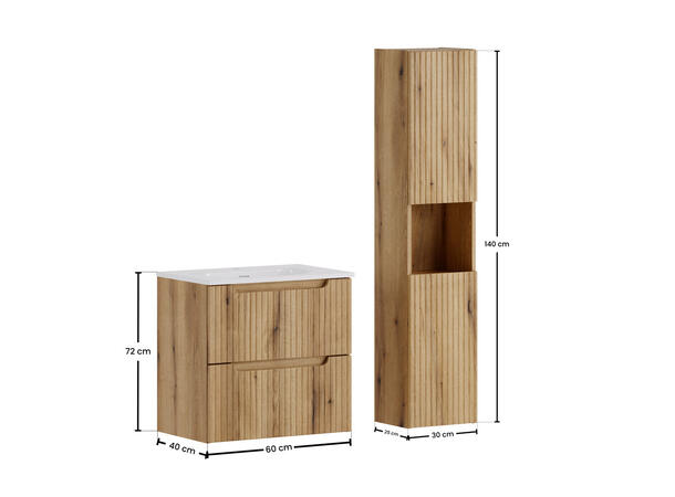 Møbelpakke Nova Eik Coast Evoke 60 cm 60x39x57