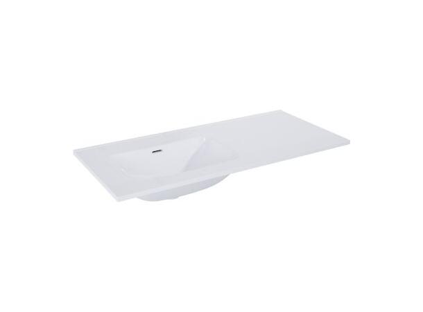 Møbelservant 100 cm  uten hull for arm. 100x18x46cm - Venstre, hvit