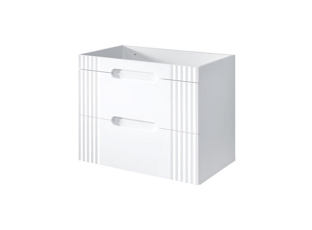 Servantskap FIJI WHITE 80 cm 80x46x62 -  2 Skuffer
