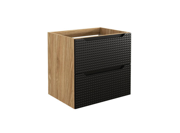 Servantskap LUXOR BLACK  60 cm 60x46x57 -  2 Skuffer