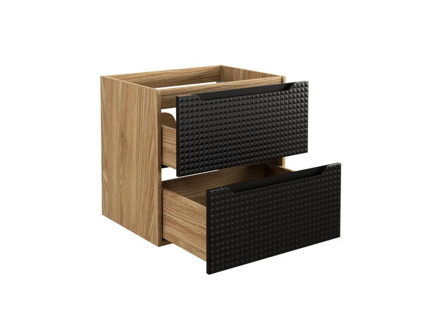 Servantskap LUXOR BLACK  60 cm 60x46x57 -  2 Skuffer