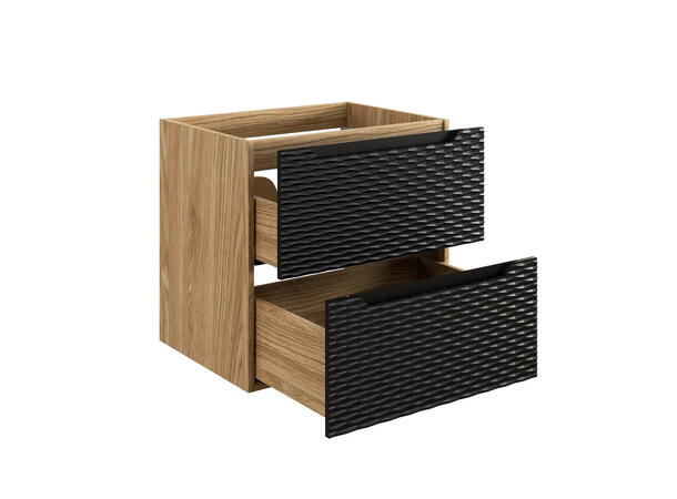 Servantskap OCEAN  BLACK  60 cm 60x46x57 -  2 Skuffer