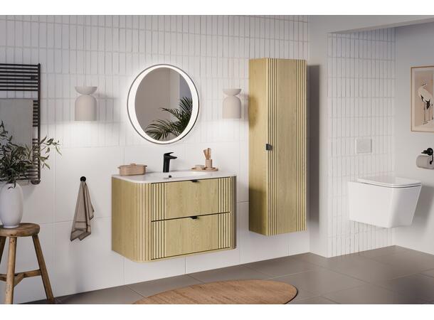 Servantskap OVALIA CREMONA 80 cm 80x46x52 -  2 Skuffer - Eik Cremona