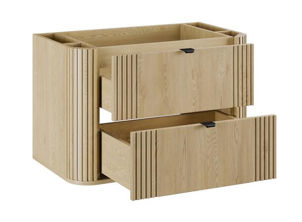 Servantskap OVALIA CREMONA 80 cm 80x46x52 -  2 Skuffer - Eik Cremona
