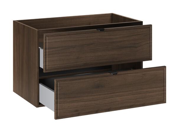 Servantskap TERRA VILLA  80 cm 80x46x50 - 2 Skuffer Eik/Svart matt