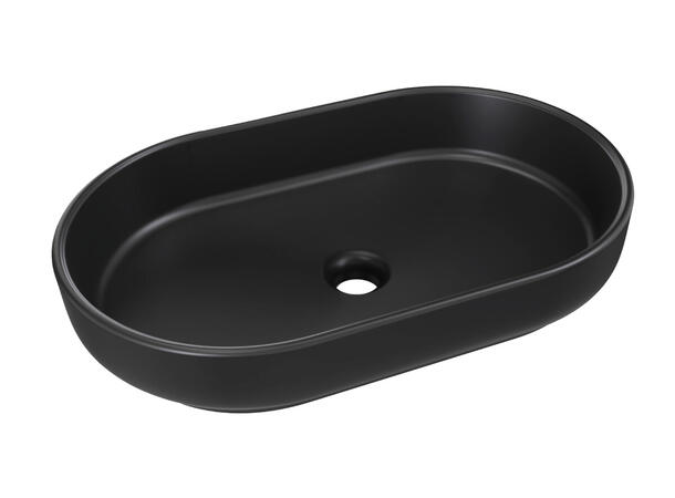 Toppmontert Servant RIVER 2 BLACK MATT 55x12x35 cm - Svart matt