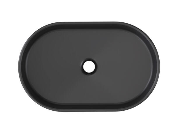 Toppmontert Servant RIVER 2 BLACK MATT 55x12x35 cm - Svart matt
