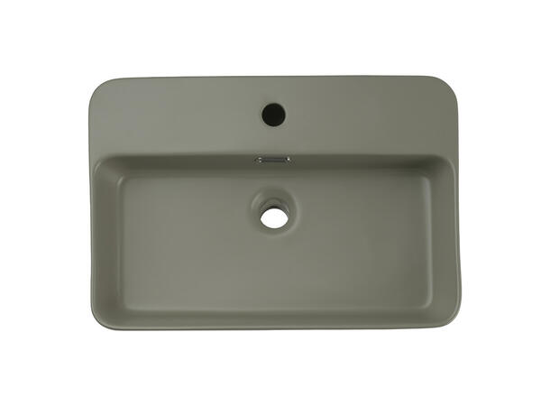 Toppmontert Servant  OLIVER GREEN 55x12x38 cm - Grønn matt
