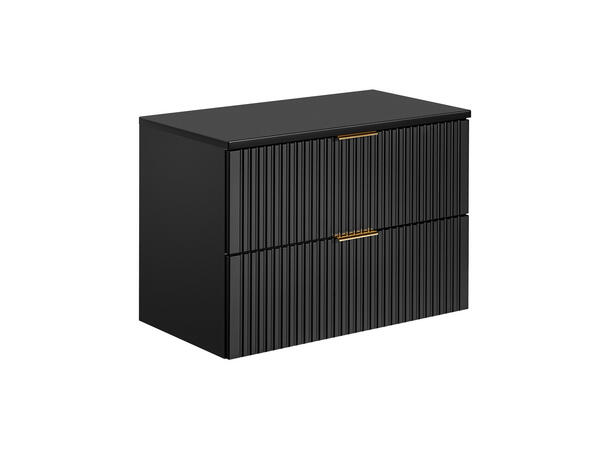 Underskap m/ benkeplate ADEL BLACK 80 80x46x57 - 2 Skuffer