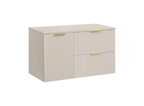 Underskap m/benkeplate ADEL CASHMERE 100 100x46x57 - 2 Skuffer/1 dør