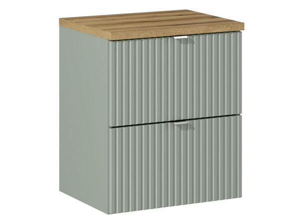 Underskap m/benkeplate LINE REED GREEN 50x39x57- 2 Skuffer