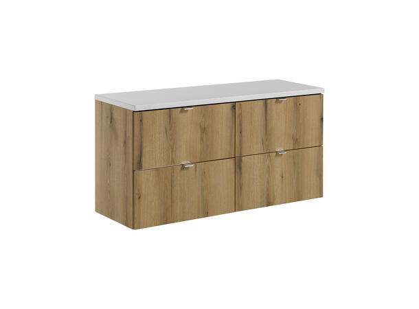 Underskap m/benkeplate NOVA OAK 120 120x39x57 - 4 Skuffer