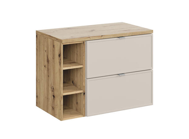 Underskap m/benkeplate  BELLA CASHMERE 80x46x57 - 2 Skuffer