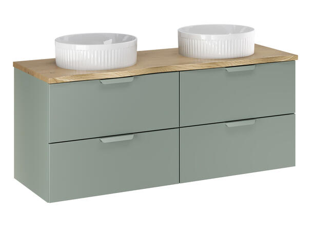 Underskap m/benkeplate  CREMONA 120 120x46x50  - Eik/Grønn matt