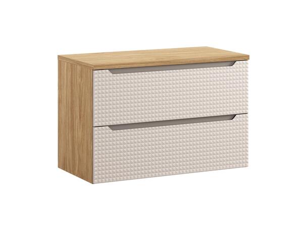 Underskap m/benkeplate  LUXOR  BEIGE 90 90x46x57 - 2 Skuffer