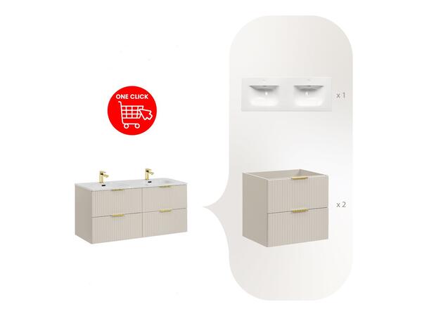 Underskap med servant ADEL CASHMERE 120 120x46x57 - 4 Skuffer