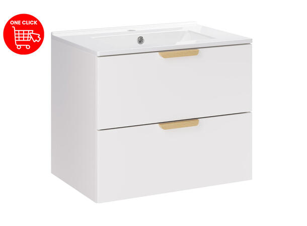 Underskap med servant Aster White  60 60x46x50 - 2 Skuffer