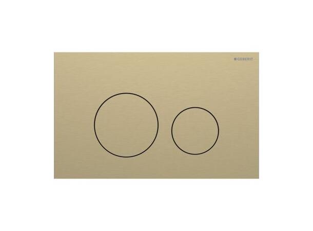 Geberit Sigma 40 Round betjeningsplate, børstet messing