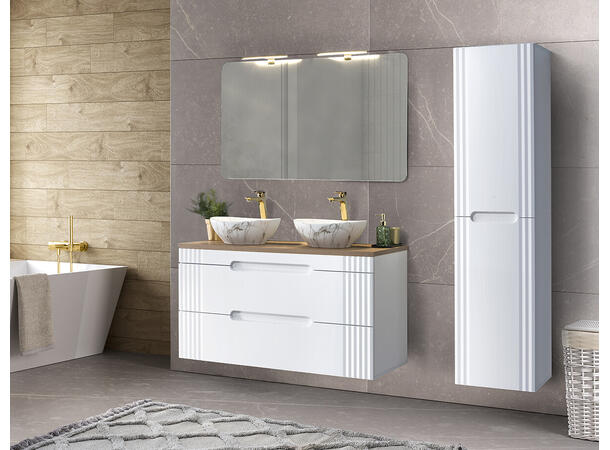 Høyskap  FIJI WHITE H = 166 cm  m/2 dør