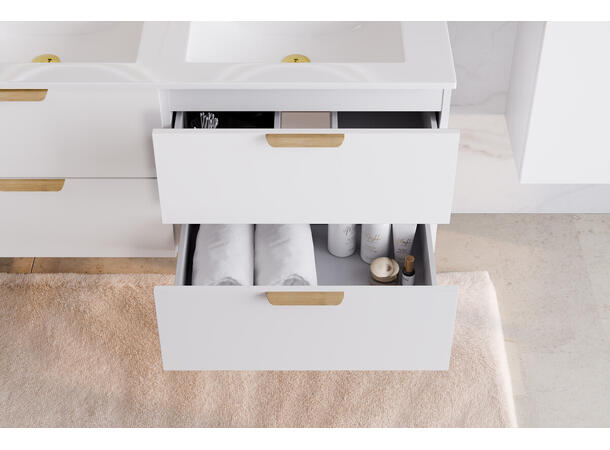 Møbelpakke Aster White  100 100x46x50  - Eik/Hvit  matt