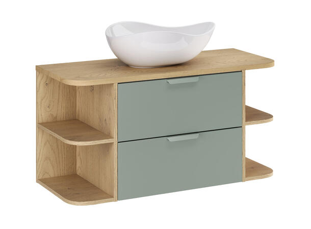 Møbelpakke CREMONA 100 100x46x50  - Eik/Grønn matt