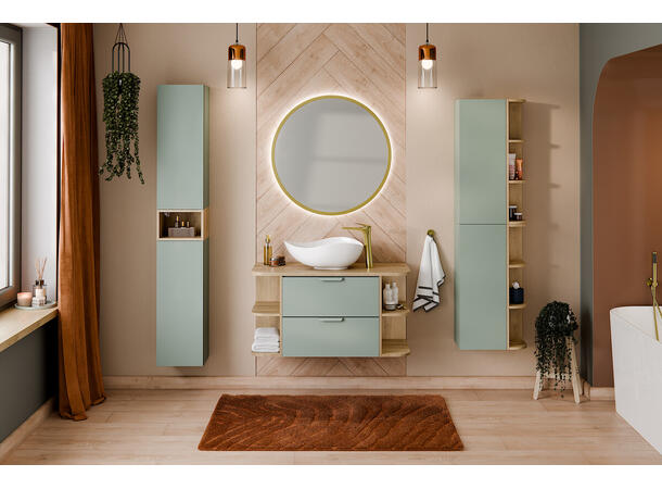 Møbelpakke CREMONA 100 100x46x50  - Eik/Grønn matt