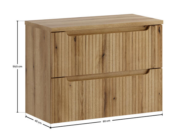 Møbelpakke Nova Eik Coast Evoke 80 80x39x57