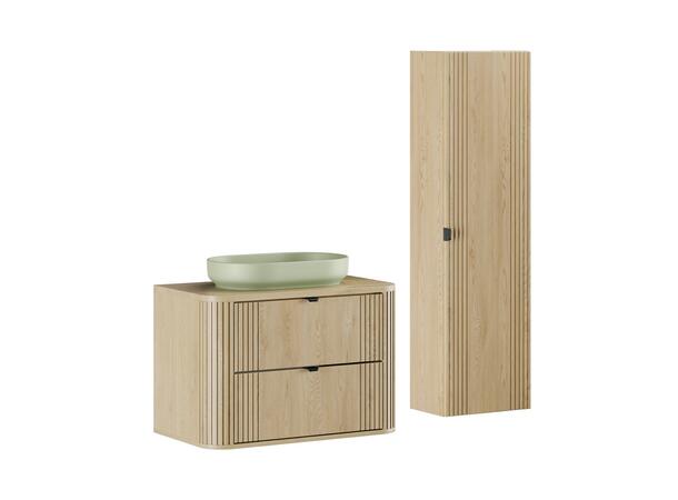 Møbelpakke OVALIA CREMONA 80 80x46x52 - 2 Skuffer - Eik Cremona