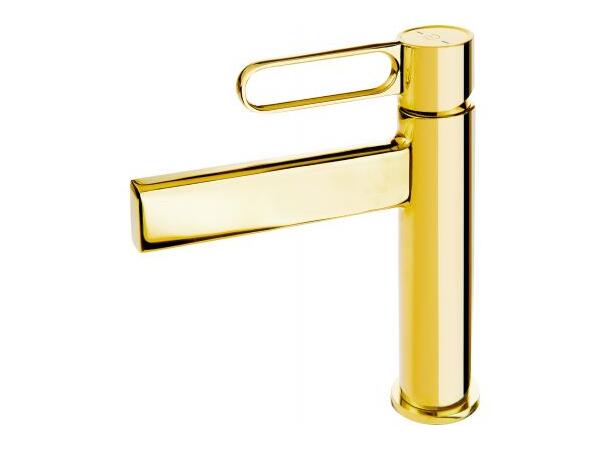 Servantbatteri  FDesign Zaffiro 1-greps -  Med bunnventil - Gull glans