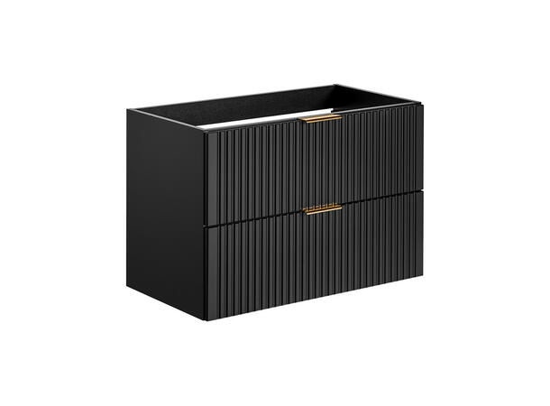 Servantskap ADEL BLACK  80 80x46x57 -  2 Skuffer