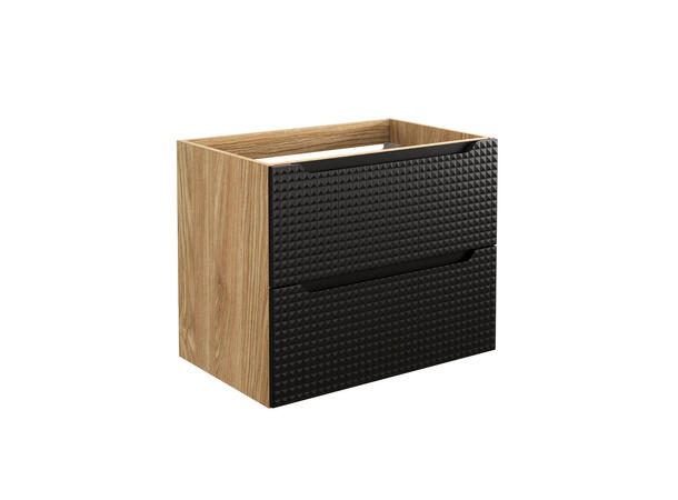 Servantskap LUXOR BLACK  70 cm 70x46x57 -  2 Skuffer