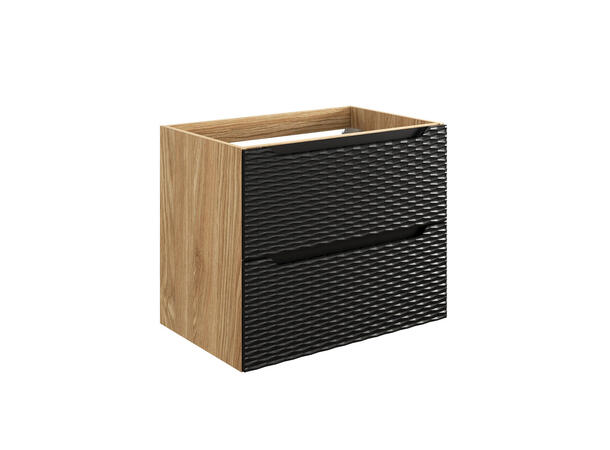 Servantskap OCEAN  BLACK  70 cm 70x46x57 - 2 Skuffer