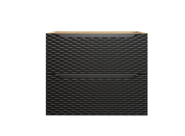 Servantskap OCEAN  BLACK  70 cm 70x46x57 - 2 Skuffer