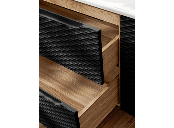 Servantskap OCEAN  BLACK  70 cm 70x46x57 - 2 Skuffer