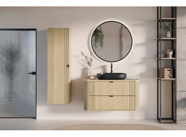 Servantskap OVALIA CREMONA 100 cm 100x46x52 -  2 Skuffer - Eik Cremona