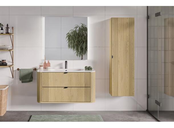 Servantskap OVALIA CREMONA 100 cm 100x46x52 -  2 Skuffer - Eik Cremona