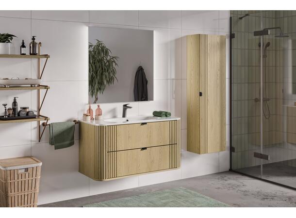 Servantskap OVALIA CREMONA 100 cm 100x46x52 -  2 Skuffer - Eik Cremona