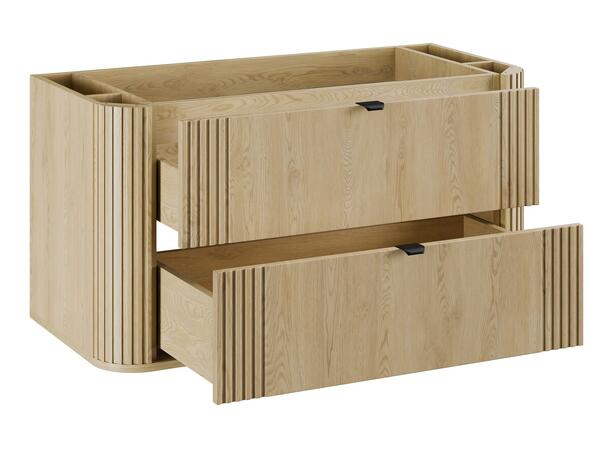 Servantskap OVALIA CREMONA 100 cm 100x46x52 -  2 Skuffer - Eik Cremona