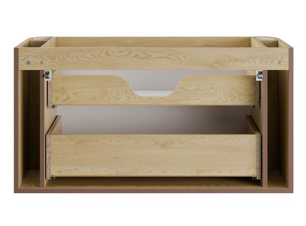 Servantskap OVALIA CREMONA 100 cm 100x46x52 -  2 Skuffer - Eik Cremona