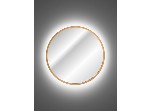 Speil LED HESTIA  60 Gull matt Ø 60 cm -  Bakgrunnslys