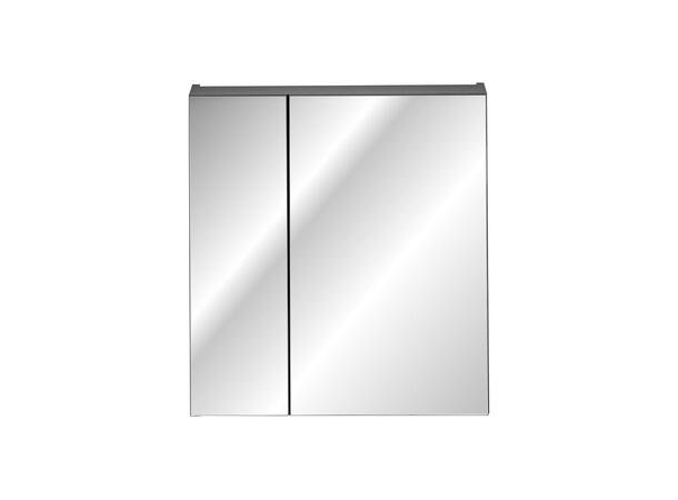 Speilskap 60 cm - Svart matt 60x65x17  - m/2 dører