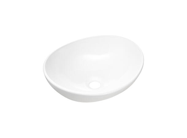 Toppmontert Servant LOLA WHITE 40x14x33 cm - Hvit