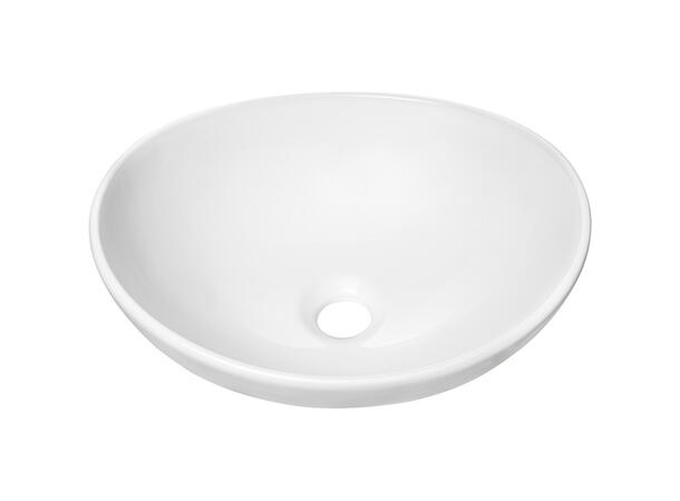 Toppmontert Servant LOLA WHITE 40x14x33 cm - Hvit
