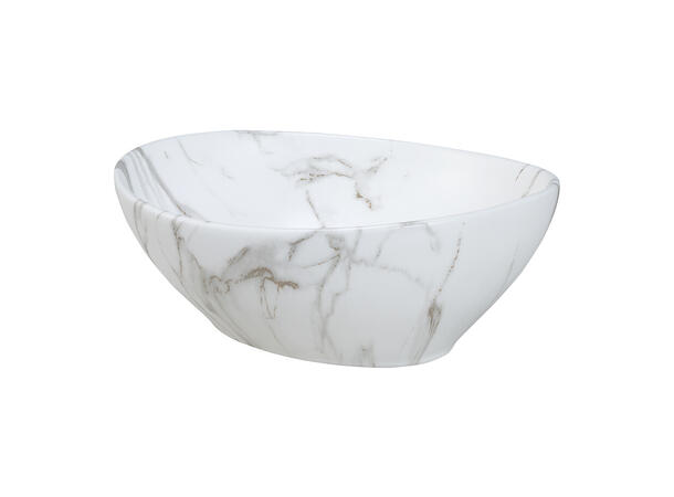 Toppmontert Servant  PATI WHITE 40x14x33  cm - Hvit matt