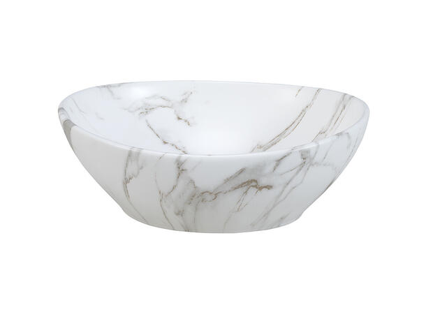 Toppmontert Servant  PATI WHITE 40x14x33  cm - Hvit matt