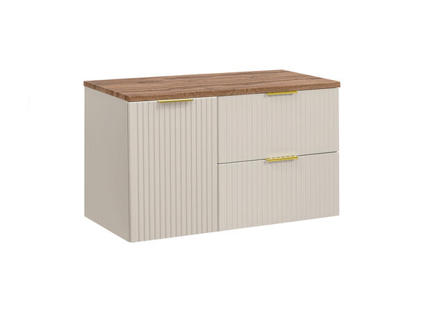 Underskap m/benkeplate ADEL CASHMERE 100 100x46x57 - 2 Skuffer/1 dør