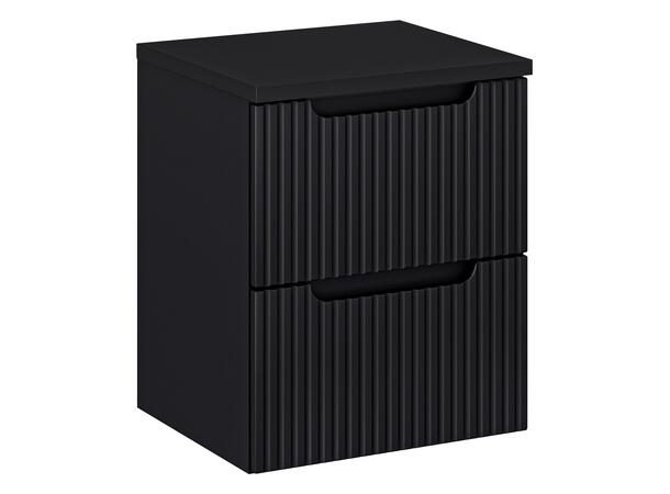 Underskap m/benkeplate NOVA BLACK 50 cm 50x39x57- 2 Skuffer