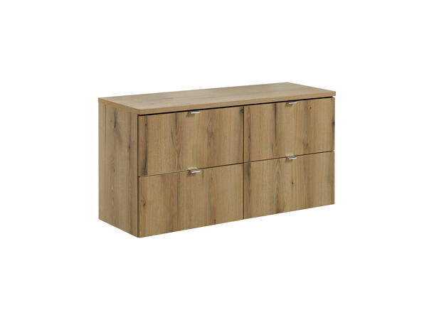 Underskap m/benkeplate NOVA OAK 120 120x39x57 - 4 Skuffer